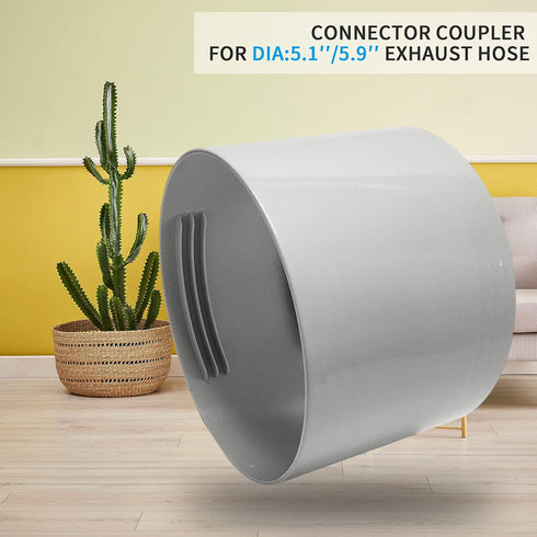 Air Conditioner Hose Extention Coupler 5 Inches, Portable AC Exhaust Vent Hose Connector Coupling Universal Fits Clockwise and Counter-Clockwise T...