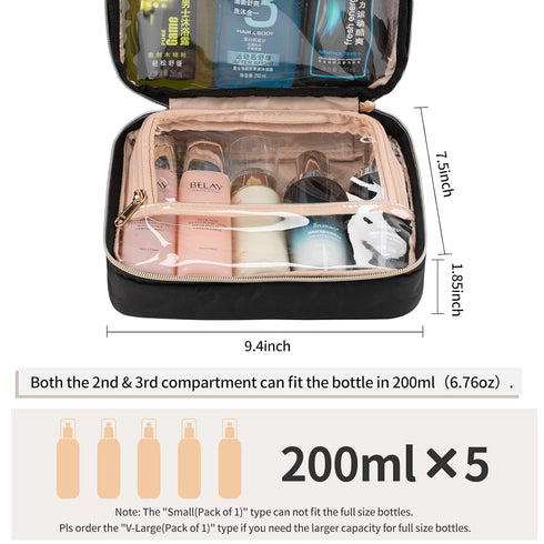 CUBETASTIC Travel Toiletry Bag, Makeup Bag for Women, Portable Water-resistant Small Travel Bag for Toiletries & Cosmetic Essentials...