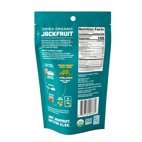 Mavuno Harvest Jackfruit Dried Fruit Snacks | Unsweetened Organic Dried Jackfruit Chips | Gluten Free Healthy Snacks for Kids and Adults | Vegan, ...