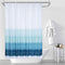 MORNITE Teal Light Blue White Shower Curtains for Bathroom Guest, Polyester Fabric Set 12 Hooks Rings,Aqua Ombre 72"x72"Inch...