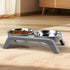 Elevated Cat Bowls - Anti-Vomiting Raised Cat Bowl Stand with 2 Thick Stainless Steel Cat Bowls Non-Slip for Small Medium Indoor Cats & Puppies, D...