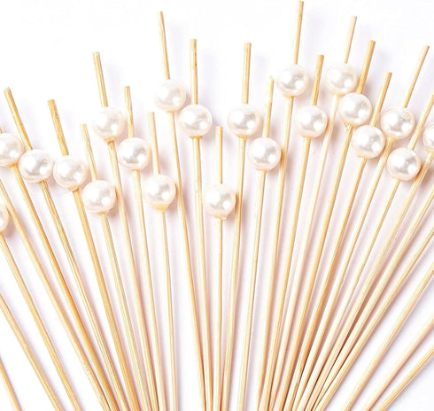 PuTwo Cocktail Toothpicks 300 Counts Cocktail Picks Handmade Natural Bamboo Cocktail Sticks Eco-Friendly Appetizer Skewers for Cocktail Appetizers...