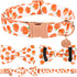 Halloween Dog Collar with Bow Tie, Pumpkin Cotton Bowtie Collar for Puppy Girl Boy Dog or Cat, Fall Dog Collar Bowtie with Metal Buckle, Adorable ...