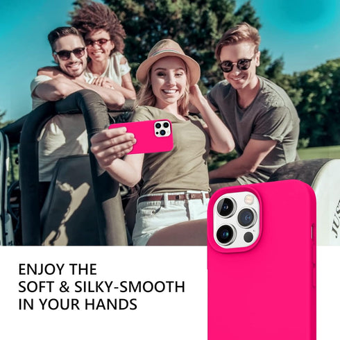 GUAGUA Compatible with iPhone 13 Pro Max Case 6.7 Inch Liquid Silicone Soft Gel Rubber Slim Microfiber Lining Cushion Texture Cover Shockproof Pro...