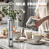 Milk Frother Rechargeable Handheld Whisk Coffee Frother Mixer with 3 Stainless whisks 3 Speed Adjustable Foam Maker Blender for Coffee Matcha Latt...