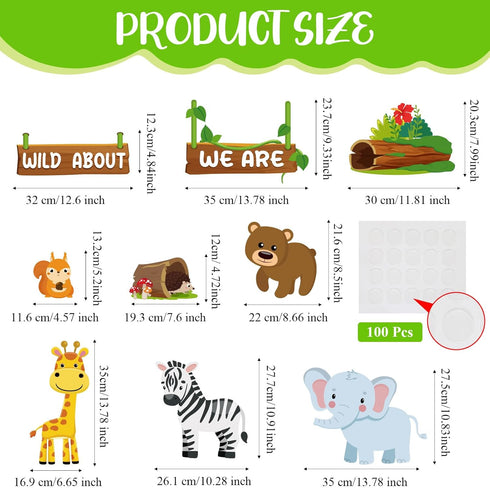 Zonon 41 Pcs Jungle Animals Bulletin Board Decorations Back to School Classroom Wild Animal Cutouts Safari Jungle Animal Cutouts We are Wild About...