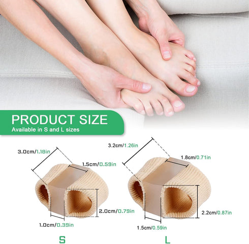 Gel Toe Separators with 2 Loops, Bunion Corrector for Women and Men 1 Pair, Toe Straighteners for Toe Overlapping and Crooked, Toe Spreader for Bu...