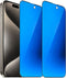 2 Pack Anti-Blue Privacy Tempered Glass for iPhone 15 Pro Mirror Anti-Spy Screen Protector Anti-Peeping Film Electroplated Blue 6.1 inch...