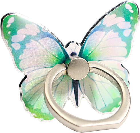 Butterfly Cell Phone Ring Stand Holder, Cute Butterfly Pattern Painted Metal Finger Stand Kickstand 360°Rotation Phone Ring Holder Stand Ring Hand...