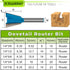 Dovetail Router Bit 1/4 Shank, Dovetail Jig for Router, 1/2" 3/4" 3/8" 5/8" 7/8" Dia Wood Milling Cutter Tool for The Construction of Boxes Drawer...