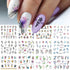 24 Sheets Summer Flowers Nail Art Stickers, Holographic Flower Leaf Nail Water Transfer Decals Designs, Floral Leaves Nail Art Sticker Supplies fo...