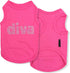 Parisian Pet Dog T-Shirt with Embroidered ' Diva ' - Breathable Pink Dog Clothes - Sleeveless Pet Vest - Machine Washable Pink Dog Shirt for Large...