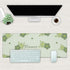Desk Mat, Kawaii Green Flower Extended Gaming Mouse Pad Large, 31.5"x11.8" Big Mouse Pad with Non-Slip Base and Stitched Edge, Long Computer Keybo...