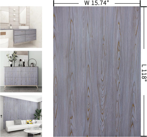 Purple Wallpaper Peel and Stick Wood Contact Paper for Cabinets and Drawers Waterproof Self Adhesive Removable Wood Grain Wallpaper for Desk Furni...