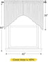 NICETOWN Half Window Kitchen Tier Curtains- Tailored Scalloped Valance/Swags for Basement/Bedroom(One Pair, 36 by 36-inches Each Panel, Grey)...