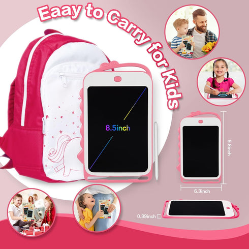 LCD Writing Tablet for Kids,8.5inch LCD Writing Tablet Boy/Girl Doodle Board Toy for 3-12 Year Olds Educational Birthday Gift (8.5 Inch Pink)...