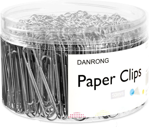Silver Jumbo Paper Clips, 270pcs 2 Inch (50 mm) Paper Clip, Large Paperclips Great for Office School and Personal Use(2 in, Silver)...