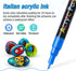 Acrylic Paint Pens Paint Markers Set of 18: Fine Point for Rock Painting Glass Wood Ceramic Fabric Metal Canvas Easter Eggs Pumpkin Kit, Drawing A...