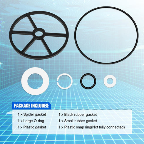 6Pcs Pool Filter Parts Spider Gasket Kit, SPX0710L O-Ring Pool Valve Gasket SP0714T SPX0714CA Pool Pump Replacement Seal Parts for Hayward Vari-Fl...