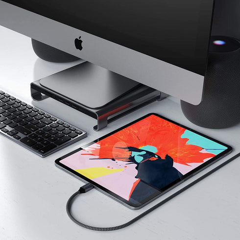 Satechi USB-C to USB-C 100W Charging Cable for USB Type-C Devices - 6.5 Feet (2 Meters) - Compatible with 2020/2019 MacBook Pro, 2020/2018 iPad Pr...