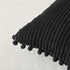 Fancy Homi Pack of 2 Black Lumbar Decorative Throw Pillow Covers with Pom-poms, Soft Corduroy Solid Rectangle Cushion Cases Set for Couch Sofa Bed...