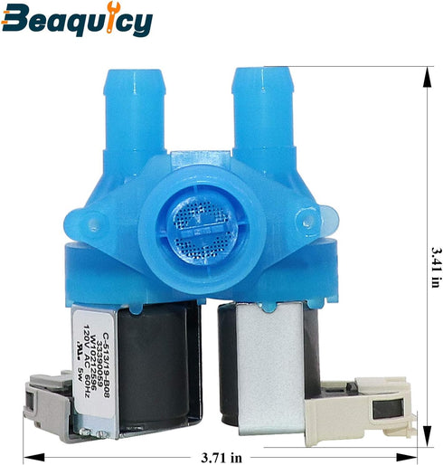 Beaquicy W10212596 Cold Water Inlet Valve for Washers - Replacement for Whirlpool AP6017174 PS11750469 Washing Machine