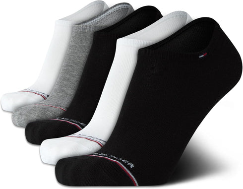 Tommy Hilfiger Men's Athletic Socks - Low Cut Socks (5 Pack), Size 7-12, Black/White/Grey...