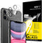 NEW'C 4 Pack, 2 Pack Screen Protector for iPhone 11 + 2 Pack Camera Lens Protector, Sensor Protection,Case Friendly Tempered Glass Film...