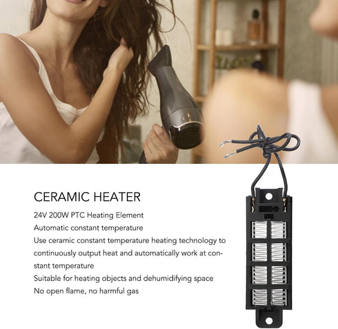 PTC Heating, 24V 200W PTC Heater Auto Constant Temp Insulated Portable Ceramic Air Heater Air Heating Tool...