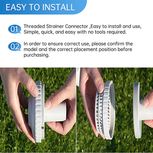 11070 Strainer Connector/adapters for 1-1/4" Fitting Fits Intex Swimming Pool 11072 Strainer Grid Replace Parts 26165EH 26167E 26175EH (2-Pack)...
