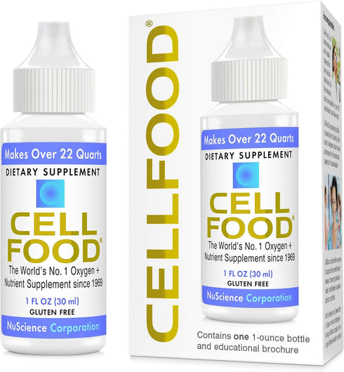 Cellfood Oxygen Boost, 1 fl oz - Liquid Oxygen Supplement for Lymphatic Drainage, Altitude Sickness, Jet Lag, Fatigue, Headaches, Hangovers & Ener...