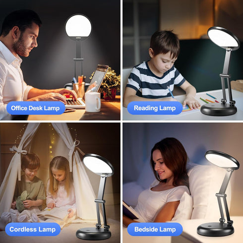 Battery Operated Lamp,3600mAh Battery Powered Lamp,Rechargeable Lamp Battery Lamp,Wireless Lamp Cordless Lamps Rechargeable Table Lamp,Dimmable De...