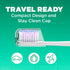 GUM Sonic Powered Toothbrush, Tapered Bristles Clean Below The Gumline, Bundle, White, 1 Handle(1ct) + 2 Refills(2ct. 1pk)...