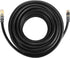 Cat 7 Ethernet Cable Professional Gold Plated Plug Black Ethernet Cable for Indoor Outdoor High Speed Heavy-Duty Waterproof Buried-able Dual Shiel...
