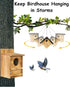 Quick Release Bird Box Hanger Bracket, GS Alderaul 4 Sets Galvanized Steel Bird House Mounting Bracket, Bluebird House Wall Mount, Bird Nesting Bo...