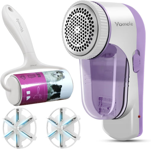 Fabric Shaver & Lint Roller Set, Electric Lint Remover for Clothes, Furniture and Couch, Sweater Shaver, Lint Roller Works Great On Pet Hair, Stic...