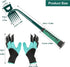 Weeding Artifact Uprooting Weeding Tool Claw Gloves Kit, 6 Teeth Dual Purpose Weed Puller, for Yard Farm Gardening Cultivating Loosening Weeding M...