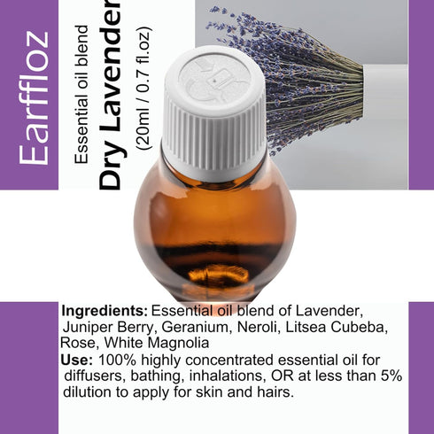 2 Packs Good Night Essential Oil Set for Diffuser (Dry Lavender, 0.7 fl.oz), Refills for Earffloz Wall Plug Oil Diffuser & Natural Air Freshener (...