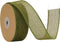 Sage Green Wired Burlap Ribbon, 1-1/2" x 11 Yards Wired Ribbons, Wide Burlap Ribbon with Spool, Wired Ribbon for Gift Wrapping, Arts and Crafts, P...