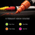 Marabu YONO Neon Paint Markers - Unleash Your Creativity with Our Versatile Set of 4 Acrylic Paint Pens for Any Surface...