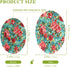 Kcldeci 3 Pack Kitchen Scrub Sponges Red Green Rose Kitchen Dish Sponge Non-Scratch Microfiber Sponge for Household Cleaning Dishes, Pots and Pans...