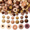 186 Pcs Silicone Beads Bulk Set 12mm Round Rubber Beads, 14mm Hexagon Silicone Beads, 23/20mm Daisy Flower Beads for Keychain Bracelet Necklace Je...
