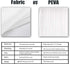 Barossa Design Waterproof Fabric Shower Curtain or Liner Microfiber - Soft Cloth & Hotel Quality, Machine Washable White Shower Curtain Liner for ...