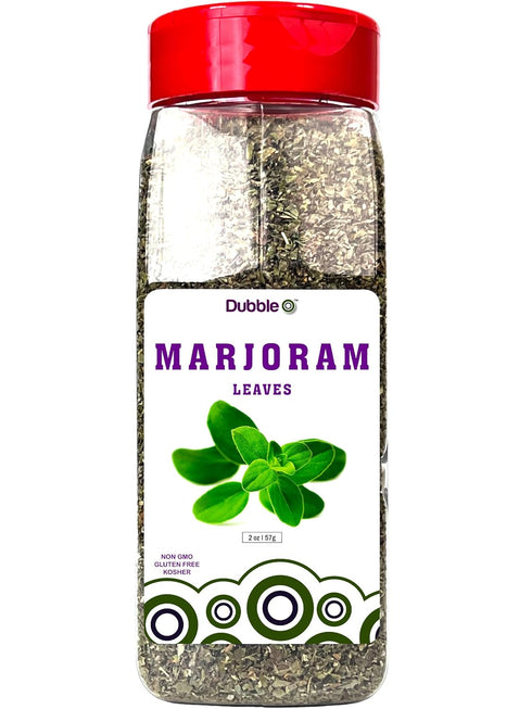 Marjoram Leaves/Flakes - 2 oz. - Non GMO, Kosher, Halal, and Gluten - Dubble O Brand...