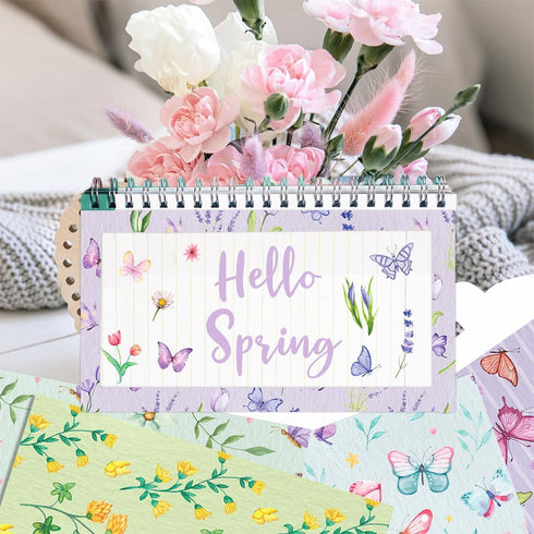 Scrapbook Paper 11.8x11.8 Inch Spring Flowers Pattern Paper Double-Sided Craft Paper Decorative Paper Folded Flat for Art Craft DIY Card Making, S...
