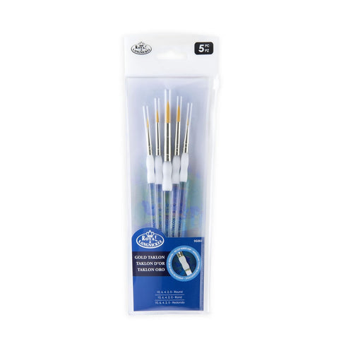 Royal & Langnickel - 5pc Soft Grip Gold taklon Paint Brush Set, Round | SG303...
