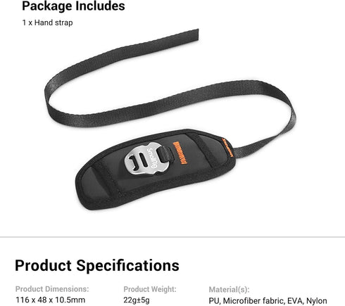 SmallRig Camera Cage Wrist Strap, Universal Quick Adjustable Secure Grip Camera Cage Handle Hand Wrist Strap PAC2456...
