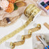 OLYCRAFT 11-Yard 1 Inch Elastic Sequin Trim Metallic Gold Stretch Sequin Trim 3-Row Fabric Paillette Ribbon Trims for Dress Embellish and Headband...