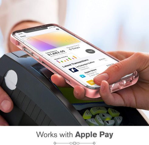 VENA iPhone 12 Mini Glitter Case, vLove (Heart Shape, CornerGuard Protection) Dual Layer Slim Hybrid Clear Bumper Cover Designed for Apple iPhone ...