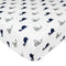 American Baby Company 100% Natural Cotton Fitted Crib Sheet 52" x 28" - Soft, Breathable, Hypoallergenic & Gentle Toddler Bed Sheet, Navy Whale, N...
